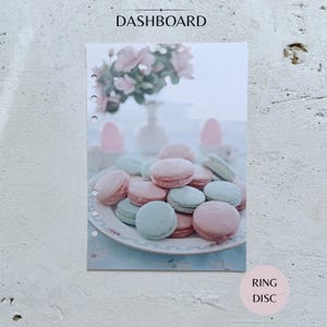Macaron Planer Dashboard | Niedlicher ästhetischer Teiler | Minimalistische Planer Einlage | Ringplaner & Scheibensysteme