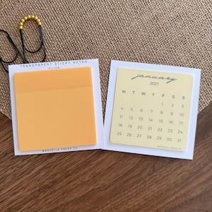 Yellow Gold Transparent Sticky Notes – Waterproof, Repositionable Memo Pads for Journals