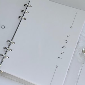 Inbox Vellum | Dashboard for Planner | Journal | Minimalist Insert for Ring Planners, Discbound Systems & A5