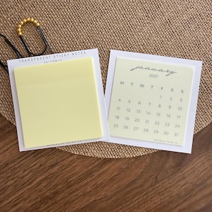 Buttermilk Yellow Transparent Sticky Notes – Waterproof Repositionable Book Journal Study Aid