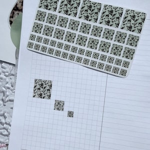 Beige Tortoise Shell Square Planner Stickers | Translucent Functional Neutral Decorative Planner Sheets