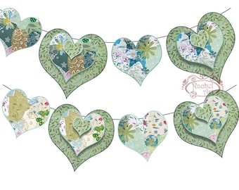 Printable Heart Banner: DIY Party Garland, Valentine's Day Decor (Digital Download)