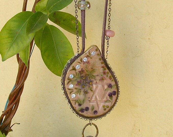 Handmade Ceramic Clay Pendant Drop Shape Vintage Style Etsy