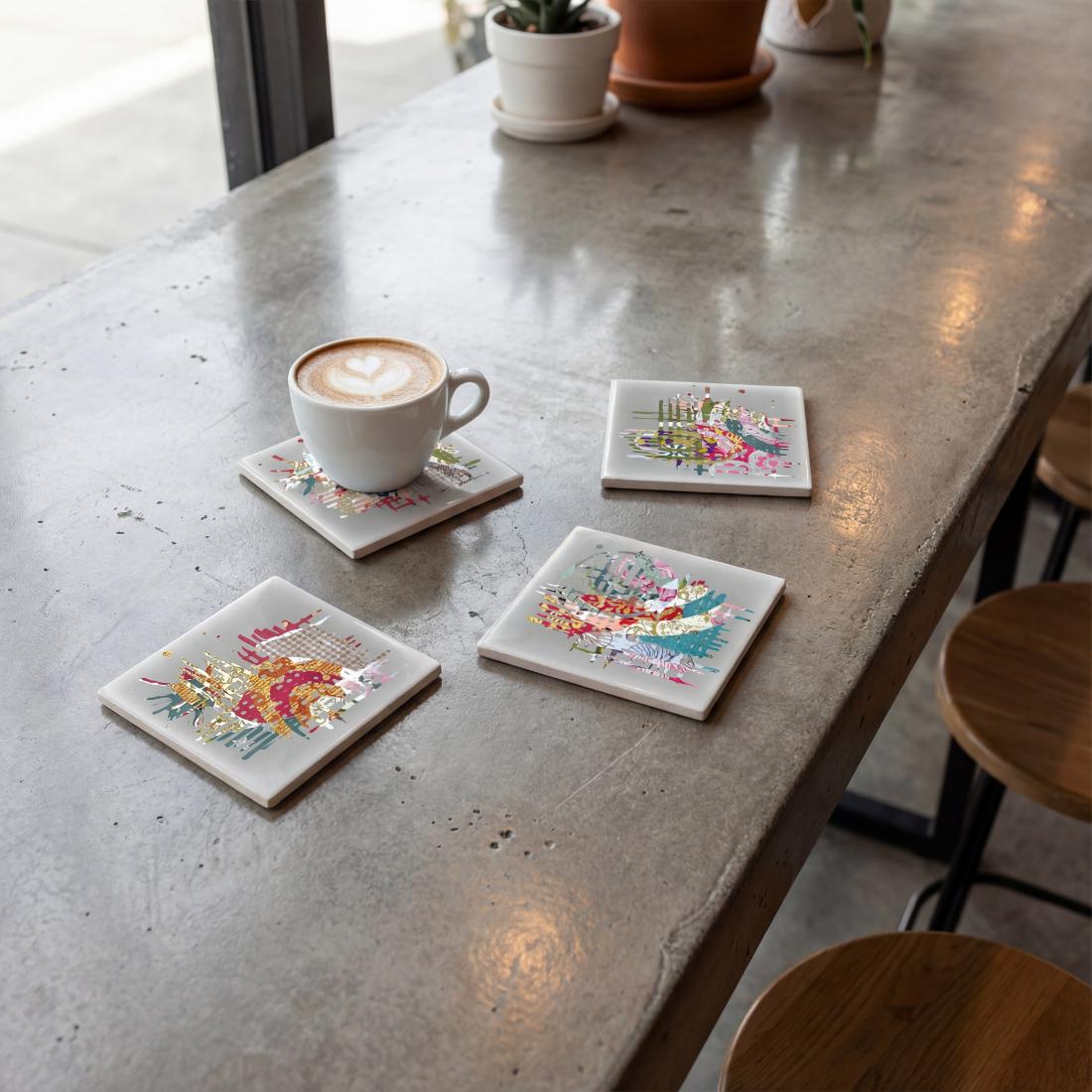 Printable Square Coasters Paper Craft Decor Sublimation Magnets ...