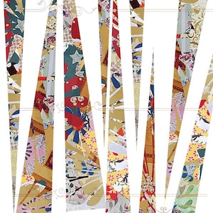 Bandes imprimables de perles de papier pour collage : bijoux bohèmes, scrapbooking (téléchargement numérique)