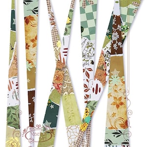 Bunte Perlenstreifen aus Papier: Printable DIY Craft (Digitaler Download