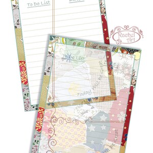 May include: Two printable to-do list templates with a colorful patchwork design. The text "To Do List" and "Date:" are printed on the top of the page. The text "Today Will Be Great" is printed on the bottom of the page.