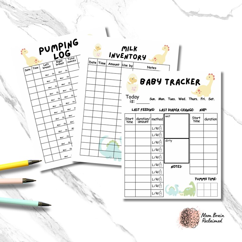 Printable Baby Tracker Bundle; Digital Download Newborn Infant Tracker ...