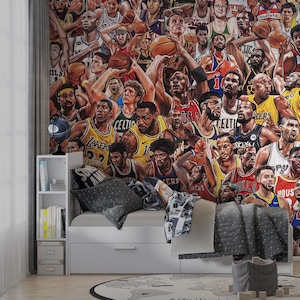 Spor players Themed design mural-peel and stick and vinyl wallpaper