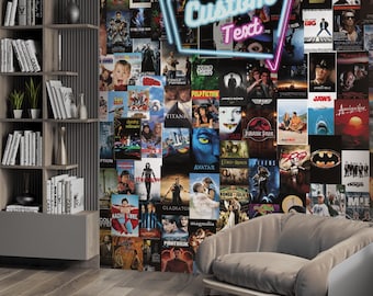 Cinema Themed Wallpaper design for home concept -Abstract movie design Mural