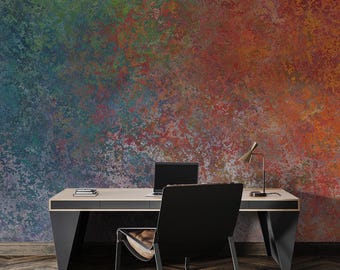 Orangetöne bewirkt Ästhetisches Wandbild Design-Farbtöne thematisches Tapetendesign für Eleganz Wohnkultur