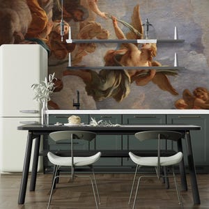 Mythological themed mural design for home decor-Ancient greek themed wallpaper with Peel and stick paper