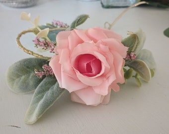 Simple Pink Rose Flower Crown