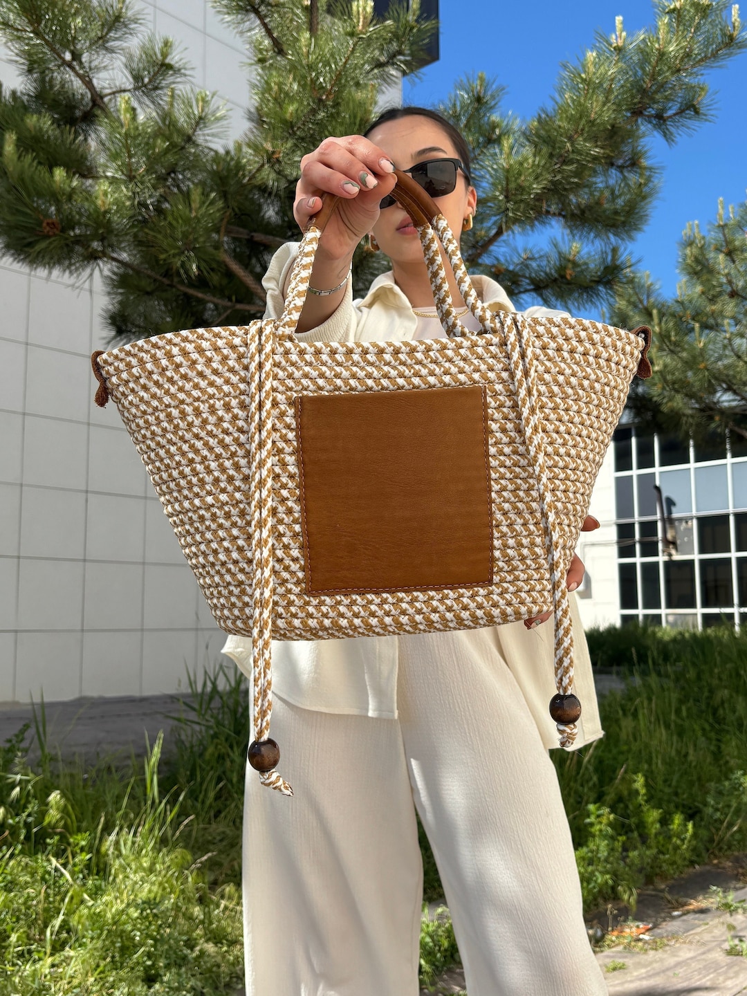 Straw Woven Beach Handbag