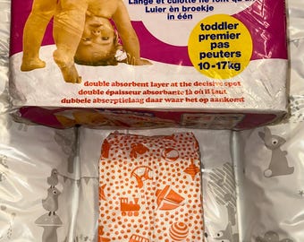 Vintage Moltex Combinette Luier voor unisex maat 10/17kg 22/37lbs  Plastic buitenkant *Zeldzaam* Abdl vintage