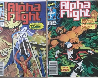 Alpha Flight #83 84 85 86 Marvel Comics 1990 Full Run Wolverine Spider-Man X-Men High Grade Calimee / Sherman / Bagley Art