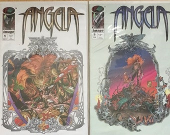 Angela Comics #1 #2 #3 Image 1994 Full Run and Ocean of Evil Vessel of the Doomed Image 1995 High Grade McFarlane / Capullo Art Gaiman Story