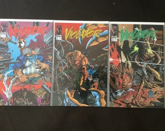 Violator #1 #2 #3 Image Comics 1994 Miniserie Spawn Ejecución completa Completa Alto grado Alan Moore Greg Capullo Bart Sears Art