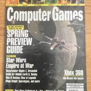 Computer Games Magazine Feb 2006 #183 w Demo DVD Star Wars / Neverwinter Nights 2 / X-Men Legends II Demo