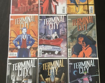 Terminal City #1 2 3 4 5 6 7 8 9 DC Vertigo Comics 1996 Complete First Print Full Run High Grade Modern Art