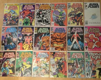 Alpha Flight #1 2 3 4 5 6 7 8 9 10 11 12 13 14 15 16 17 18 19 20 thru 33 Marvel Comics 1983 84 Full Run X-Men High Grade Byrne / Wiecek Art