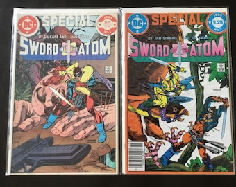 Sword of the Atom Specials #1 #2 DC Comics 1984 Lote de 2 Condición de alto grado Gil Kane Art