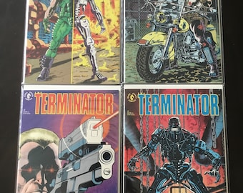 Terminator #1 2 3 4 Dark Horse Comics 1990 Mini-série complète de haute qualité