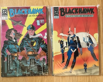 Blackhawk #1 #2 #3 #4 #5 #6 #7 #8 #9 #10 #11 #12 + 1989 Annual DC Comics High Grade Full Run Alternative Mature Martin Pasko / Burchett Art