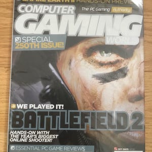 Computer Gaming World Magazine Apr 2005 #250 Sealed w Demo DVD Empire Earth II / Battlefield 2 / StarWars Kotor II / Need for Speed 2