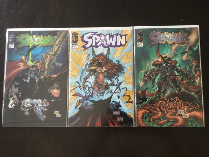 Spawn 61 62 63 Image Comics 1997 Lote de 3 Todd McFarlane / Capullo Alto Grado imagen 5