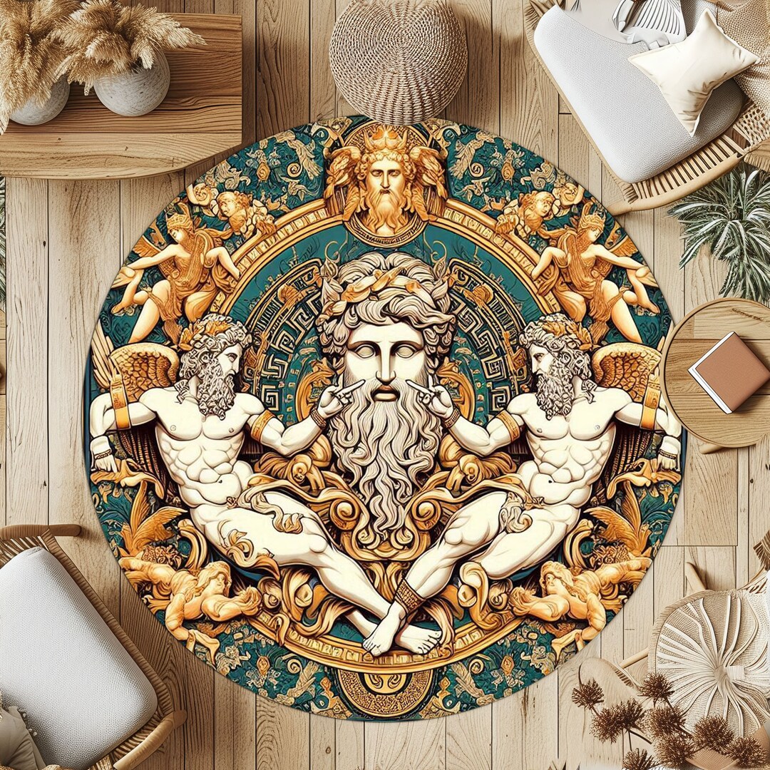 Zeus Rug, Zeus, Greek Mythology, Mythological Rug,mystical Rug,mystical ...