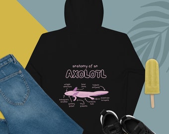 Anatomy of an Axolot Unisex Hoodie