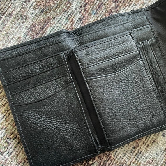 Vintage Fossil Leather Wallet Black - image 4