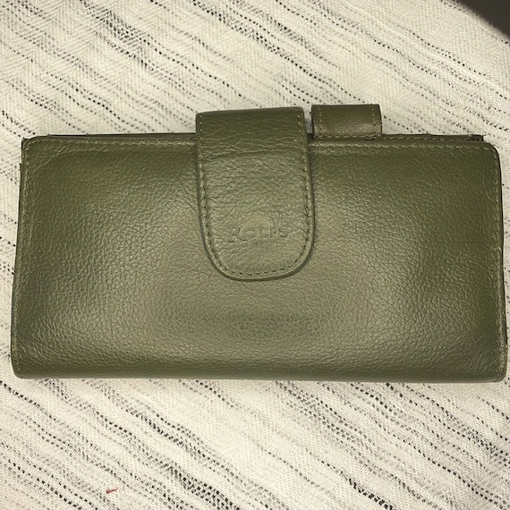 ROLFS Vintage leather wallet olive green GUC - image 1