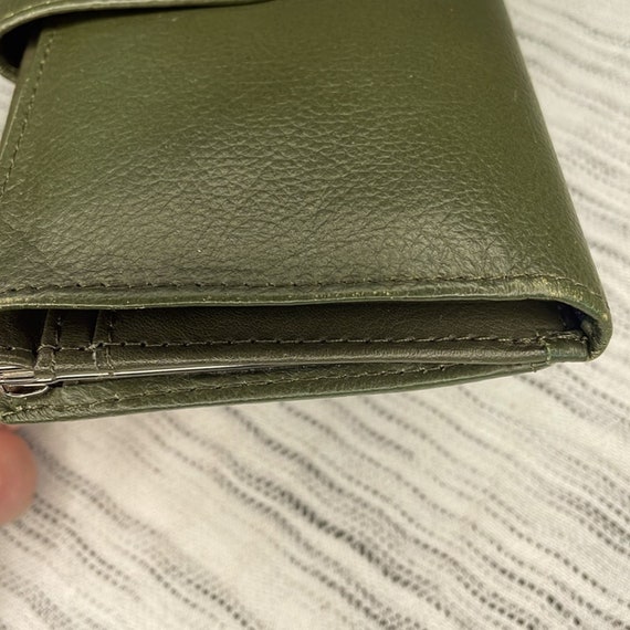 ROLFS Vintage leather wallet olive green GUC - image 3