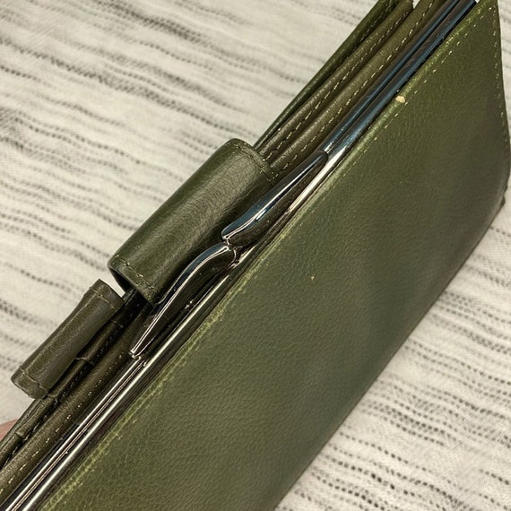ROLFS Vintage leather wallet olive green GUC - image 6