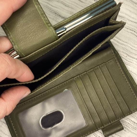ROLFS Vintage leather wallet olive green GUC - image 10