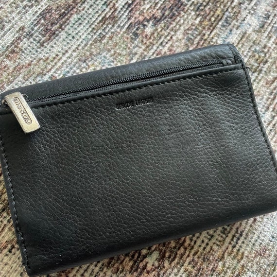 Vintage Fossil Leather Wallet Black - image 5