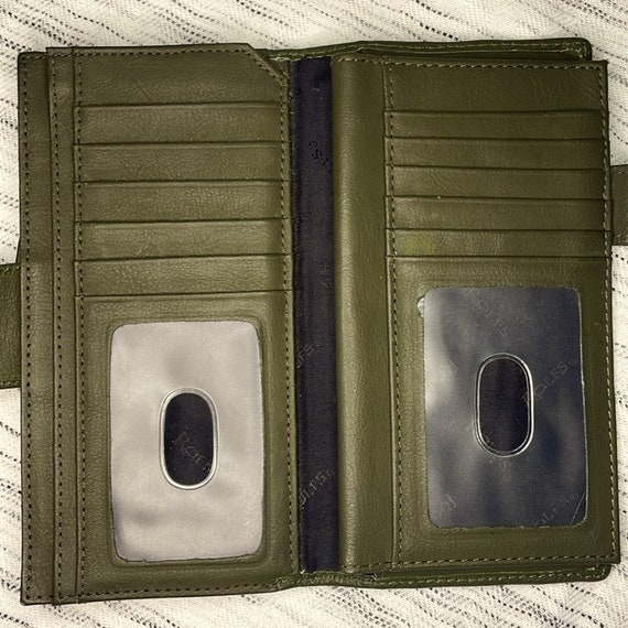 ROLFS Vintage leather wallet olive green GUC - image 9