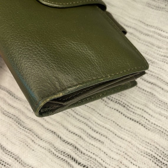 ROLFS Vintage leather wallet olive green GUC - image 4