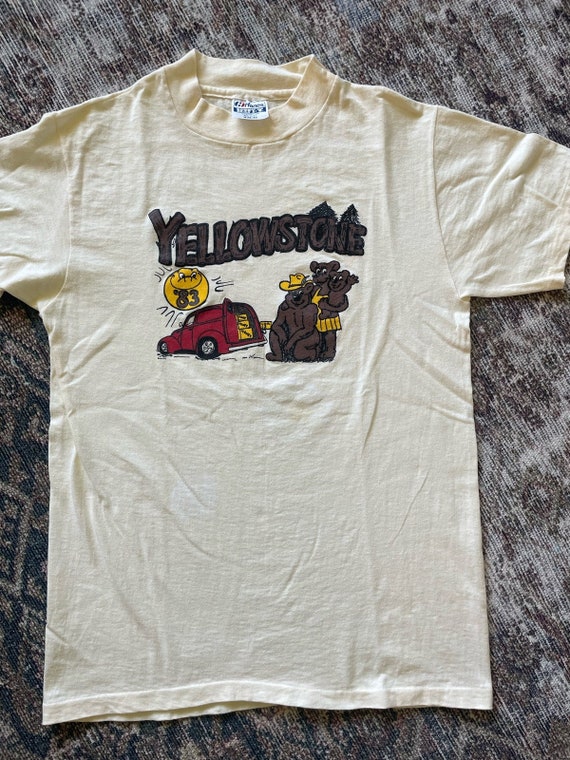 Vintage 1983 Yellowstone Park Bears Tshirt Cream/Y