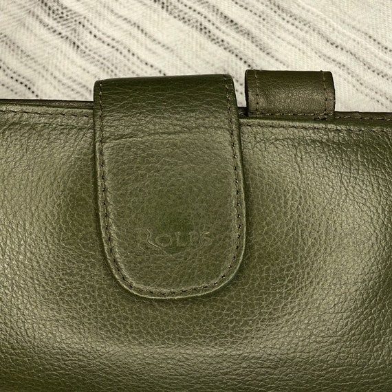 ROLFS Vintage leather wallet olive green GUC - image 2