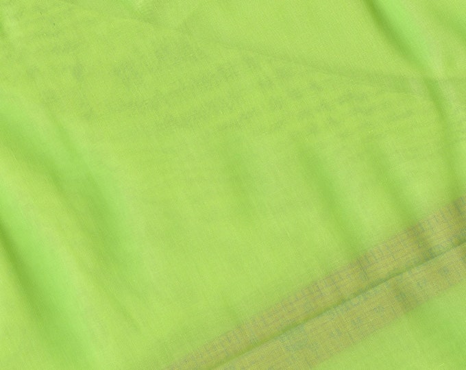 Swiss Organdy cotton fabric lime green US seller