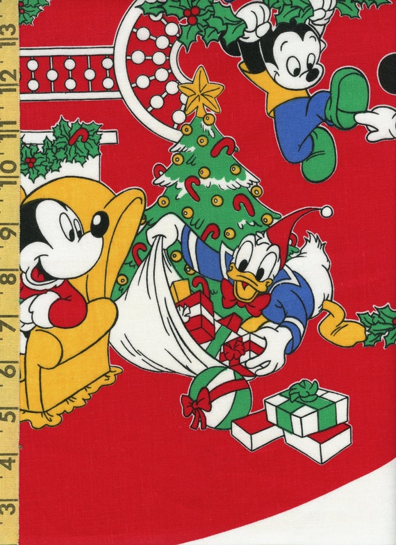 Vintage Disney Christmas Tree Skirt Fabric Cut and Sew Project Etsy