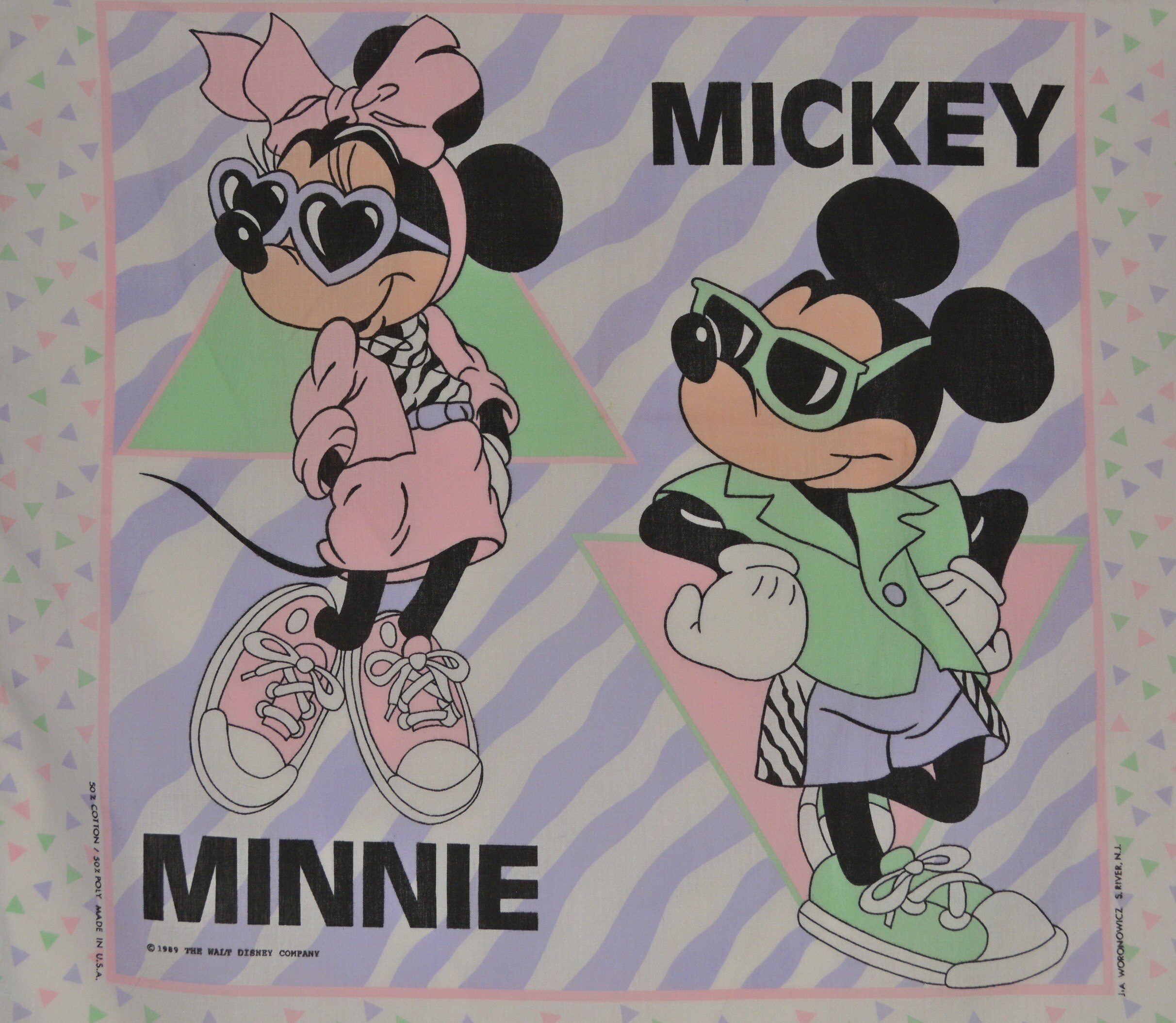 80s Mickey Mouse Minnie Mouse scarf Woronowicz