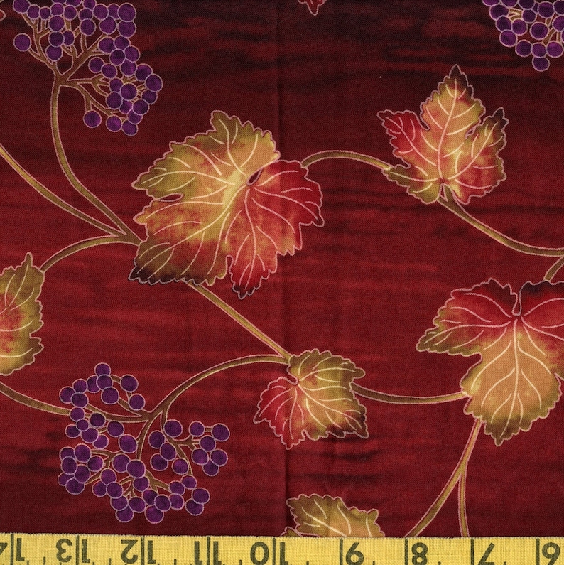 Timeless Treasures wine country fabric Grape leaves fabric