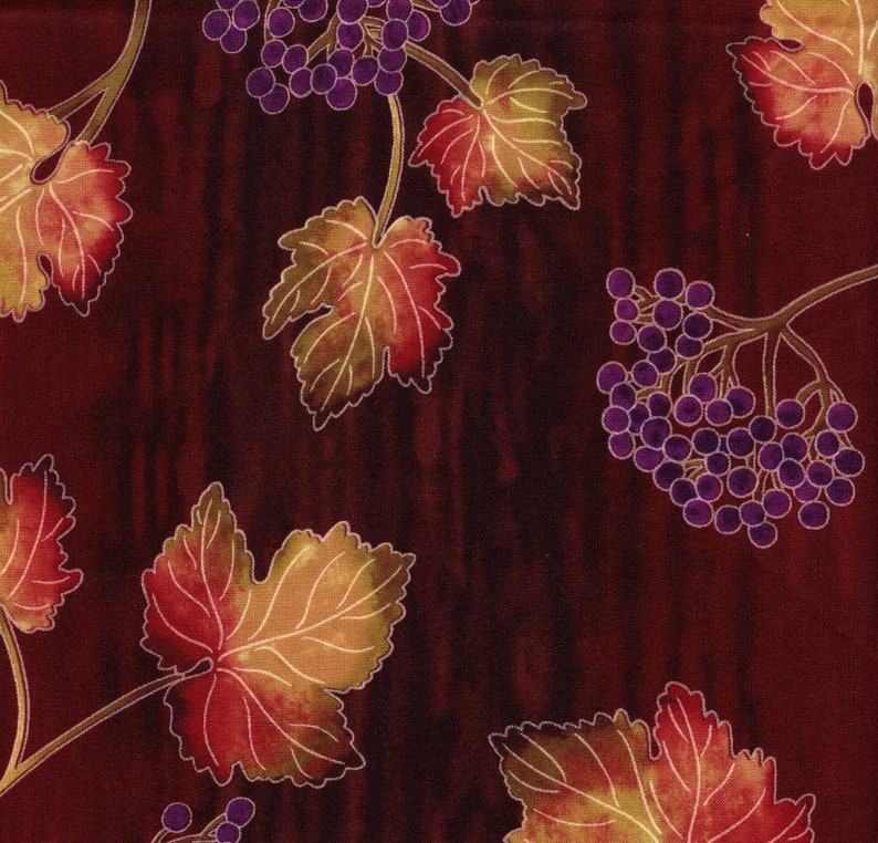 Timeless Treasures wine country fabric Grape leaves fabric