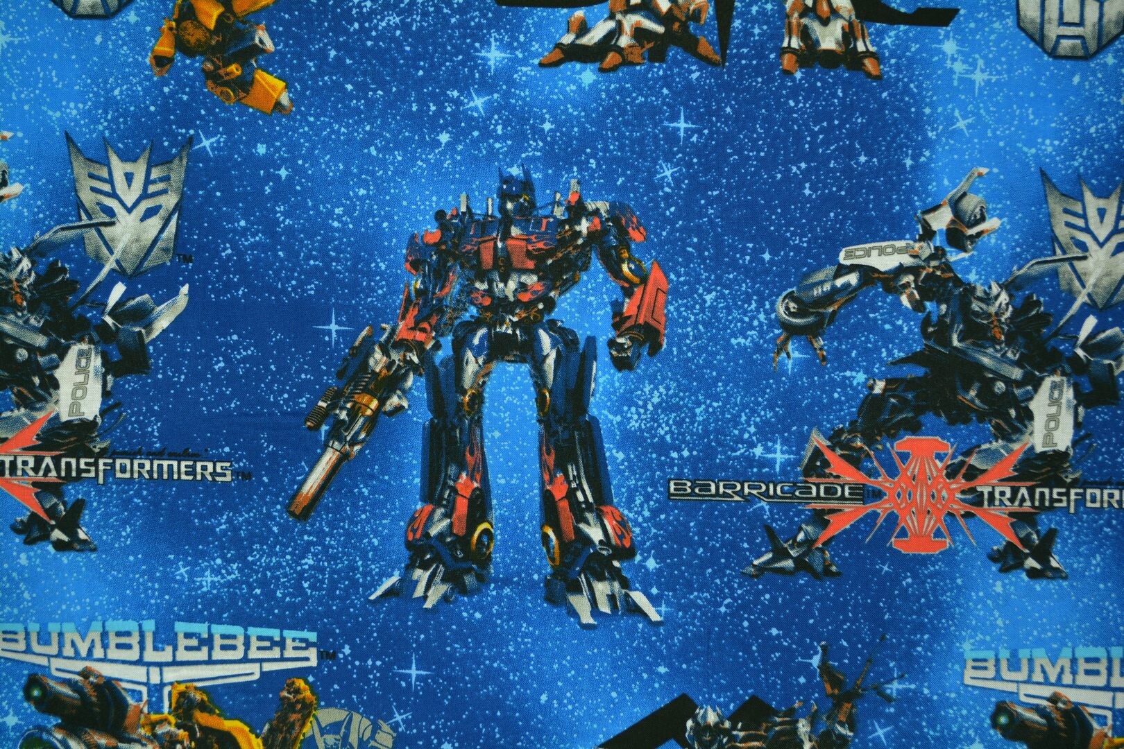 Transformers Fabric Out Of Print By Hasbro 2007