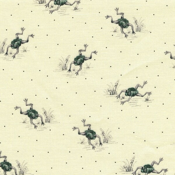 Leaping frogs fabric, Clothworks Just for Fun, 100 percent cotton