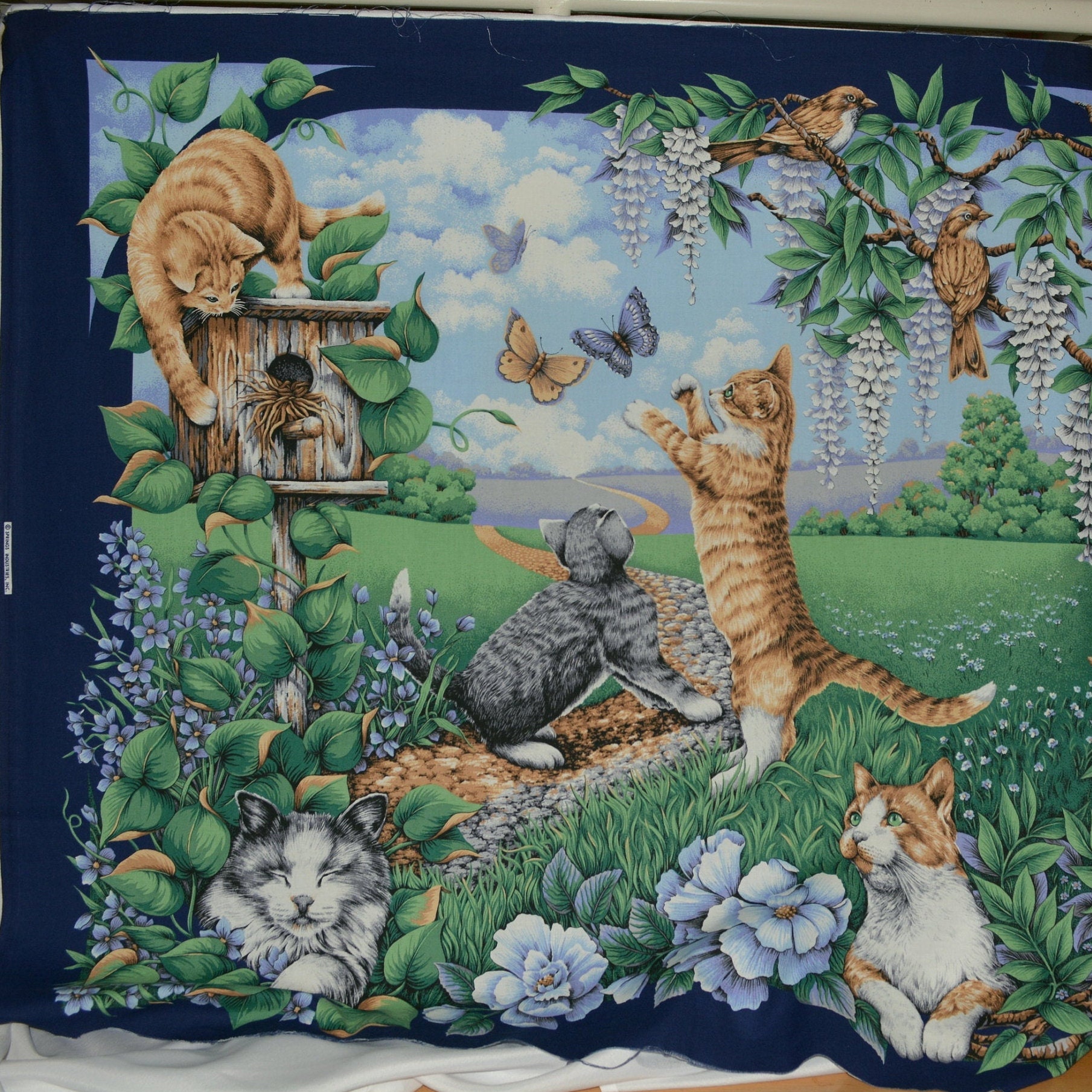 Vintage Cat Fabric